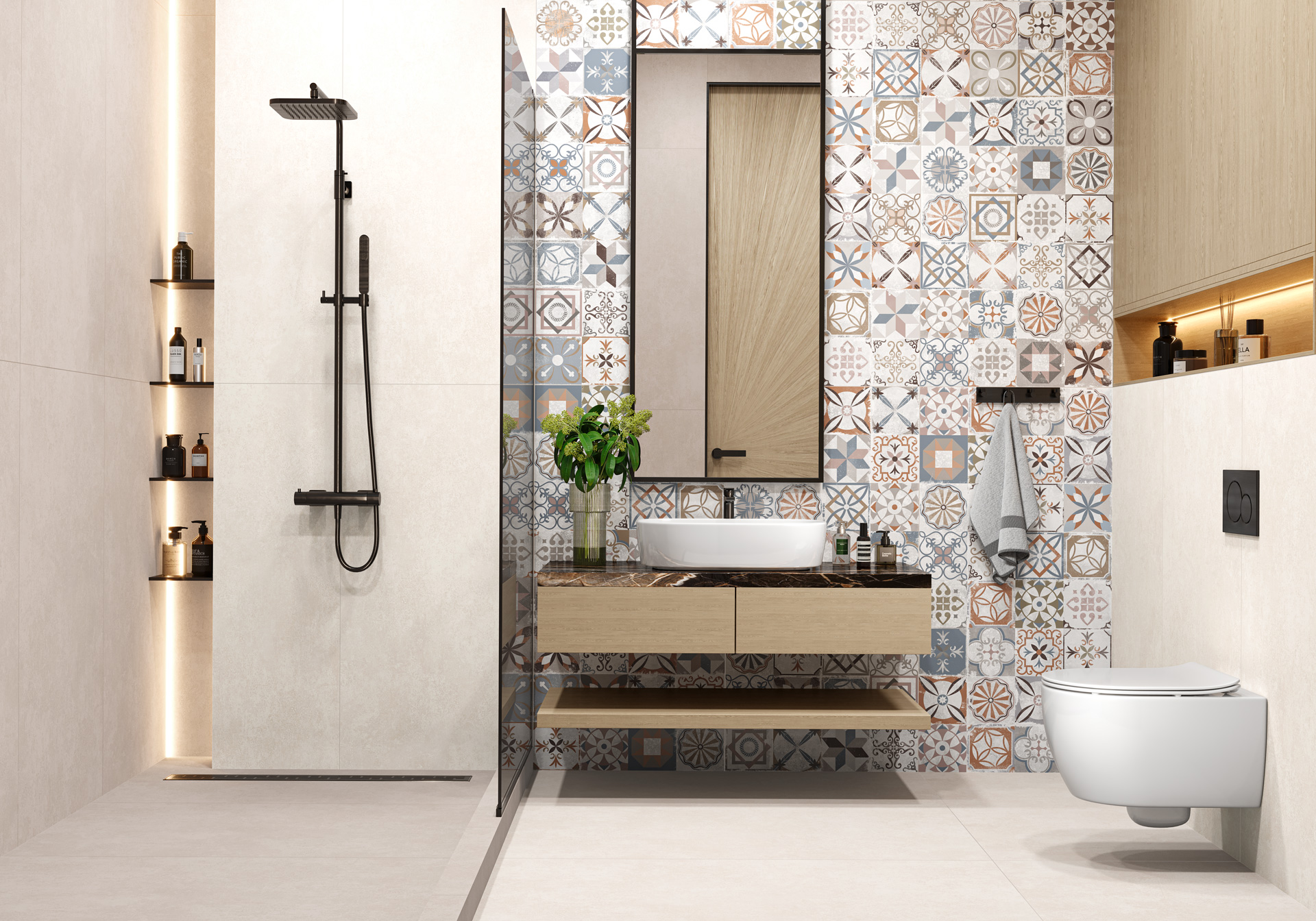 Керамогранит Alma Ceramica Бетон Про GFU60120BTP00R белый 60x120
