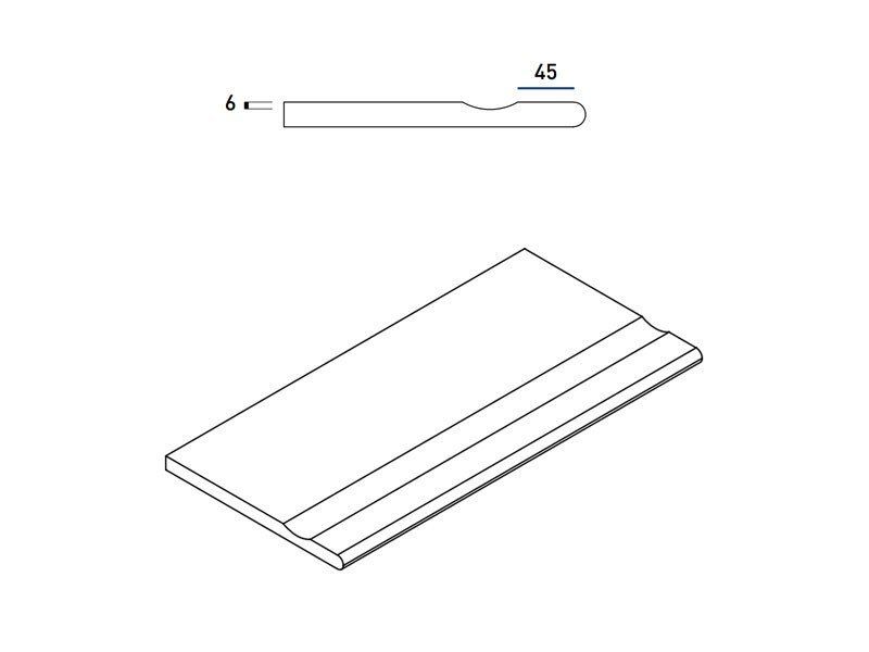 Бортик с выемкой закругленный Italon Room X2 Black 30x60