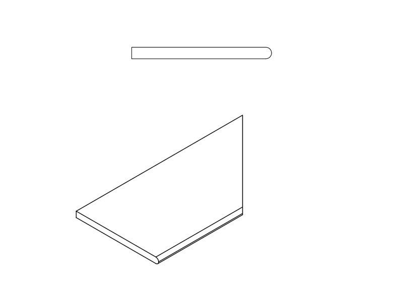 Бортик закругленный правый Italon District X2 Sand 30x60