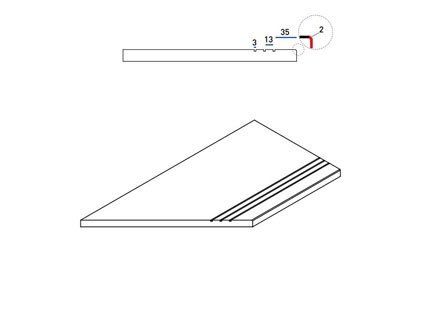 Бортик левый Italon Climb Х2 Ice 30x60