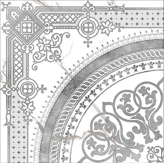 Декор Grasaro Classic Marble White 40x40 G-270/G/d02/400x400x8