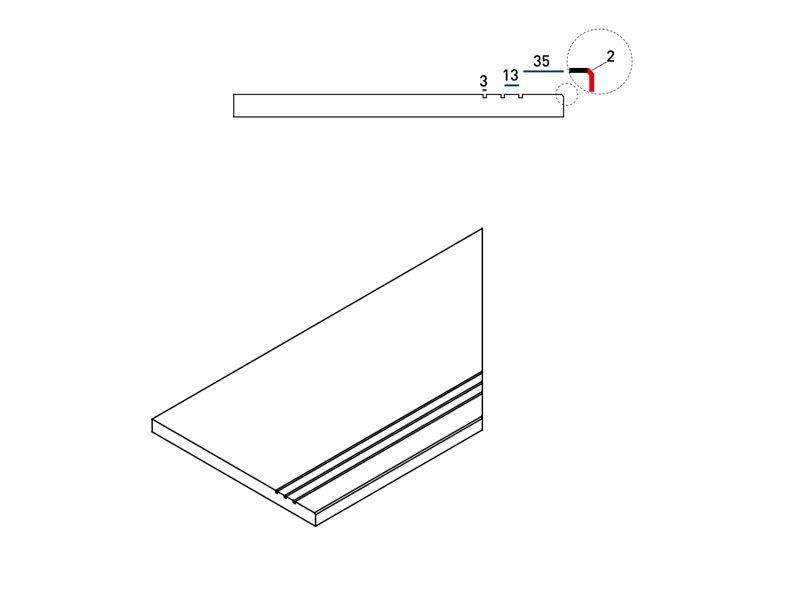 Бортик правый Italon District X2 Sand 30x60