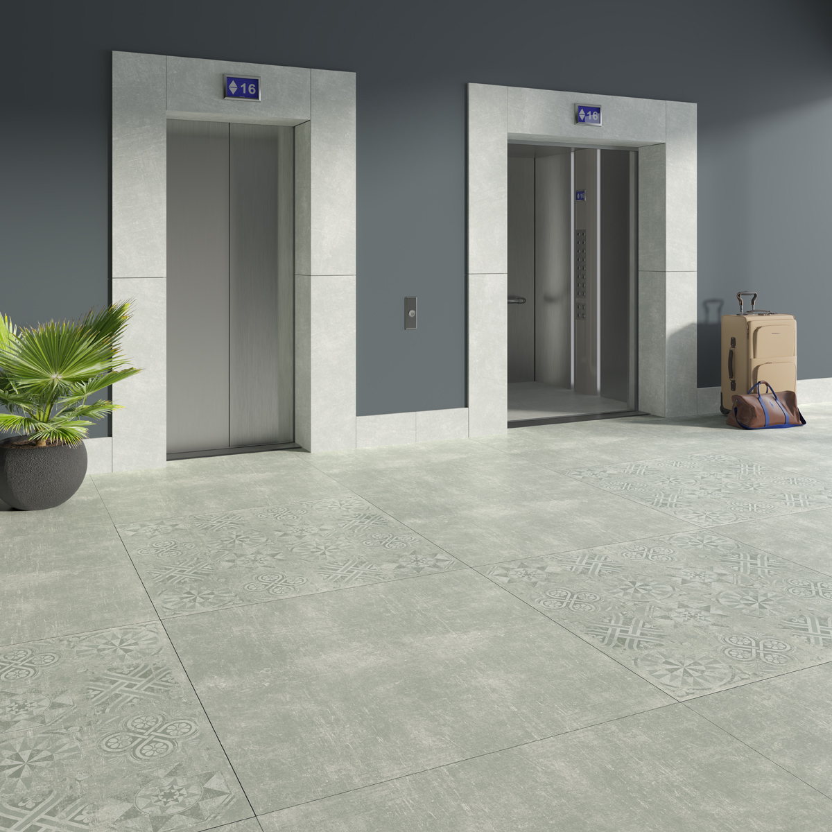 Керамогранит Идальго Cement Light Beige SR 60x120 бежевый