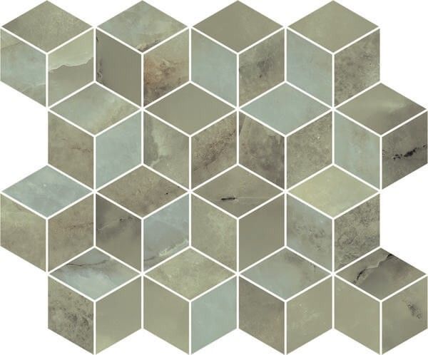 Декор Kerama Marazzi T017\14025 Джардини зеленый мозаичный обрезной 37,5x45