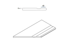 Бортик с выемкой закругленный левый Italon Room X2 Black 30x60
