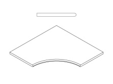 Бортик угловой закругленный Italon District X2 Sand 60x60