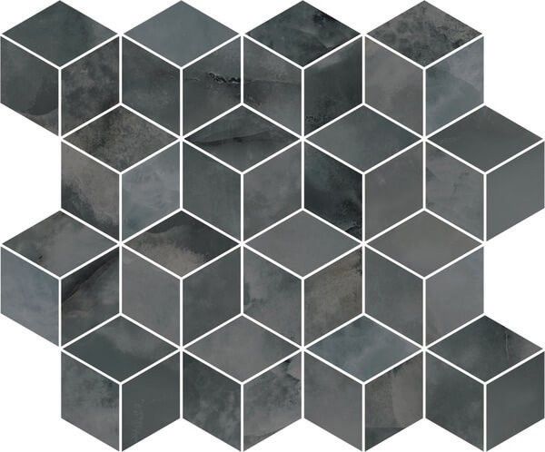 Декор Kerama Marazzi T017\14024 Джардини серый темный мозаичный обрезной 37,5x45