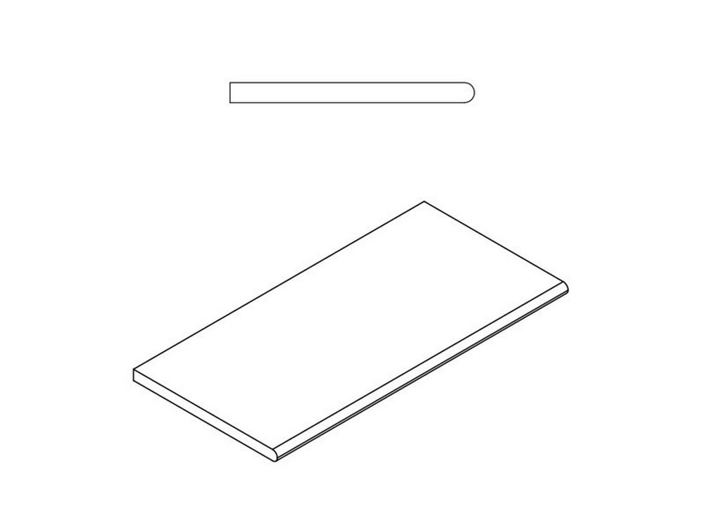Бортик закругленный Italon Charme Deluxe X2 Grigio Orobico X2 30x60
