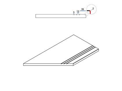 Бортик левый Italon Climb Х2 Rope 30x60