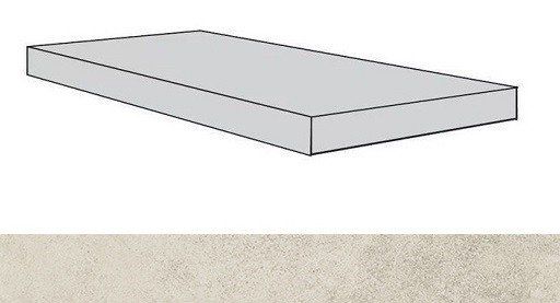 Ступень угловая левая Atlas Concorde Drift White 33x160