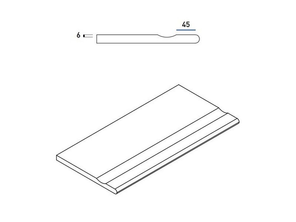 Бортик с выемкой закругленный Italon Millennium X2 Silver 30x60