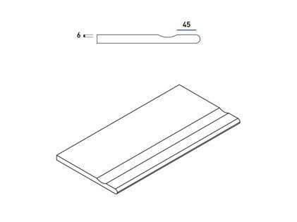 Бортик с выемкой закругленный Italon Materia X2 Magnesio 30x60