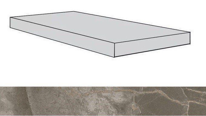 Ступень угловая левая Atlas Concorde Allure Grey Beauty 33x120 лаппатированная