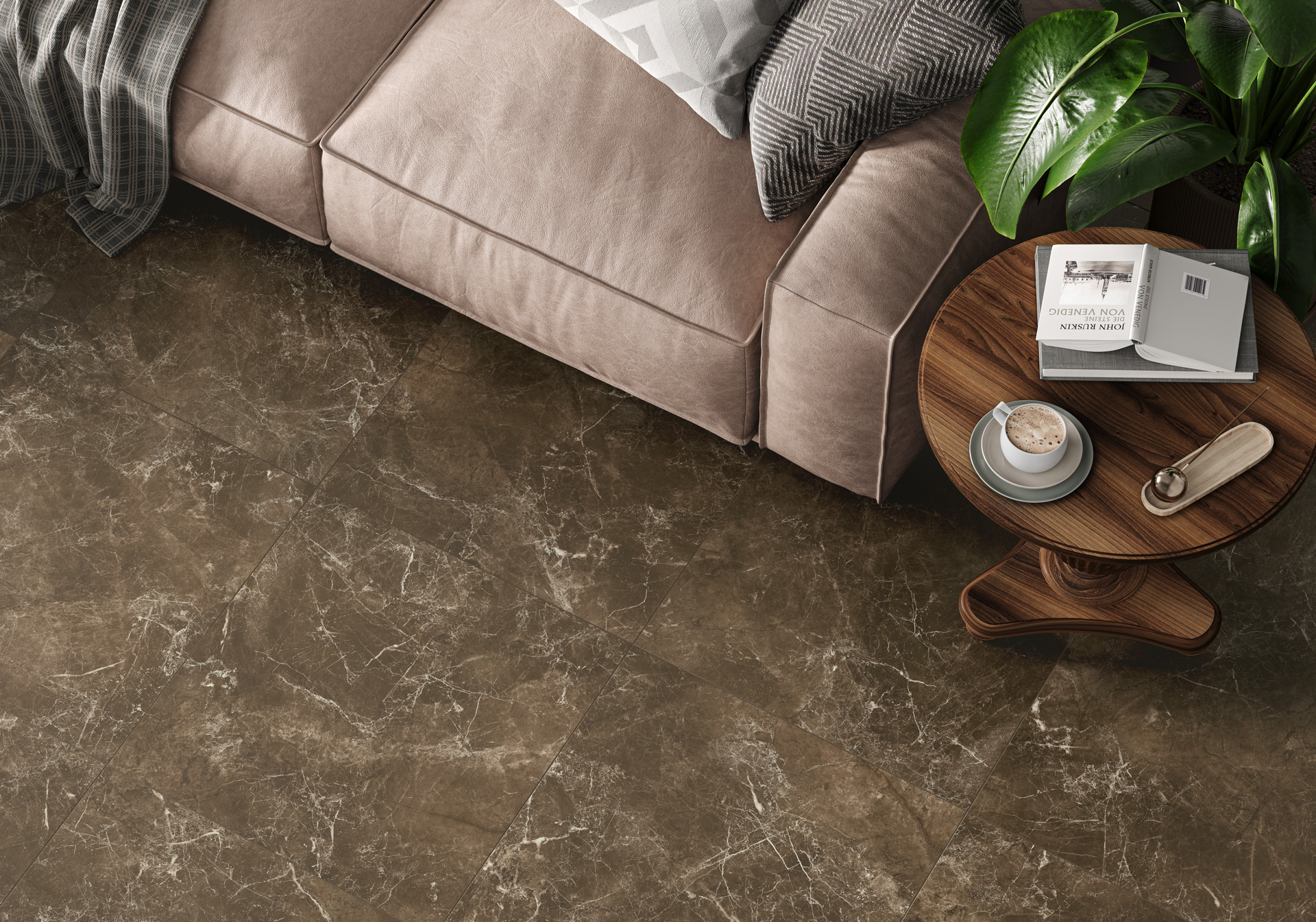 Керамогранит Alma Ceramica Апарель GFU6060APL40L коричневый 60x60