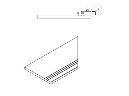 Бортик правый Italon Climb Х2 Rock 30x60