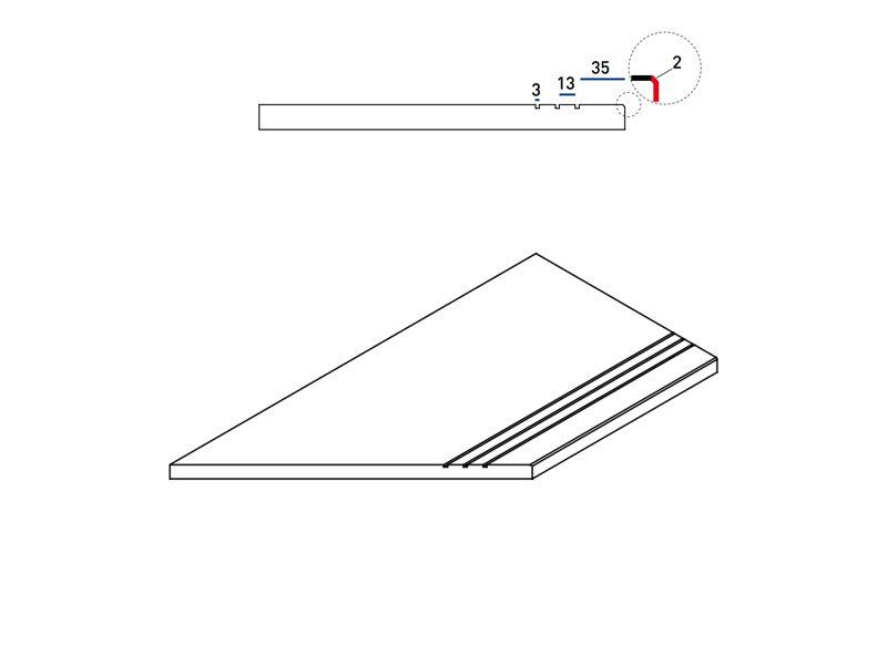 Бортик левый Italon District X2 Sand 30x60