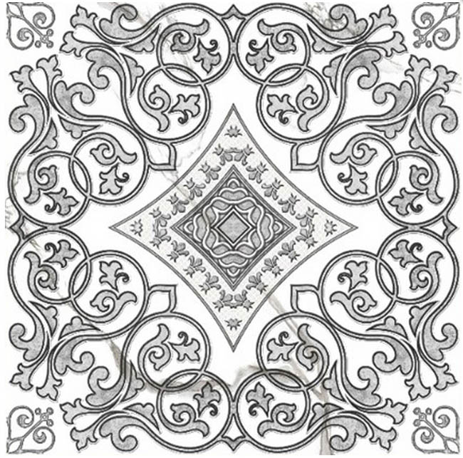 Декор Grasaro Classic Marble White 40x40 G-270/G/d04/400x400x9