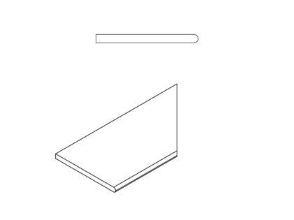 Бортик закругленный правый Italon Climb Х2 Ice 30x60