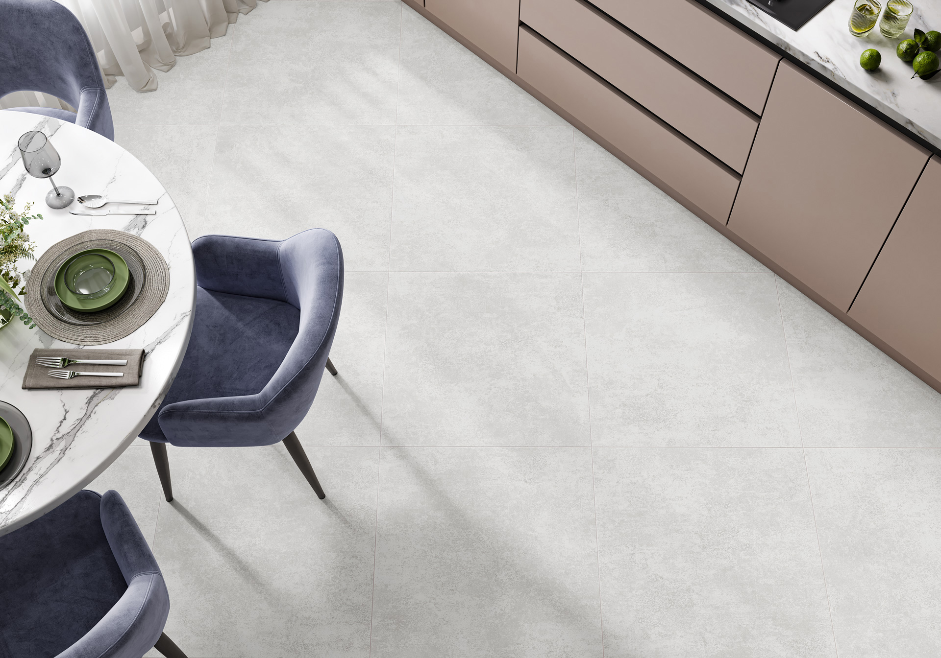 Керамогранит Alma Ceramica Бетон Про GFU60120BTP00R белый 60x120
