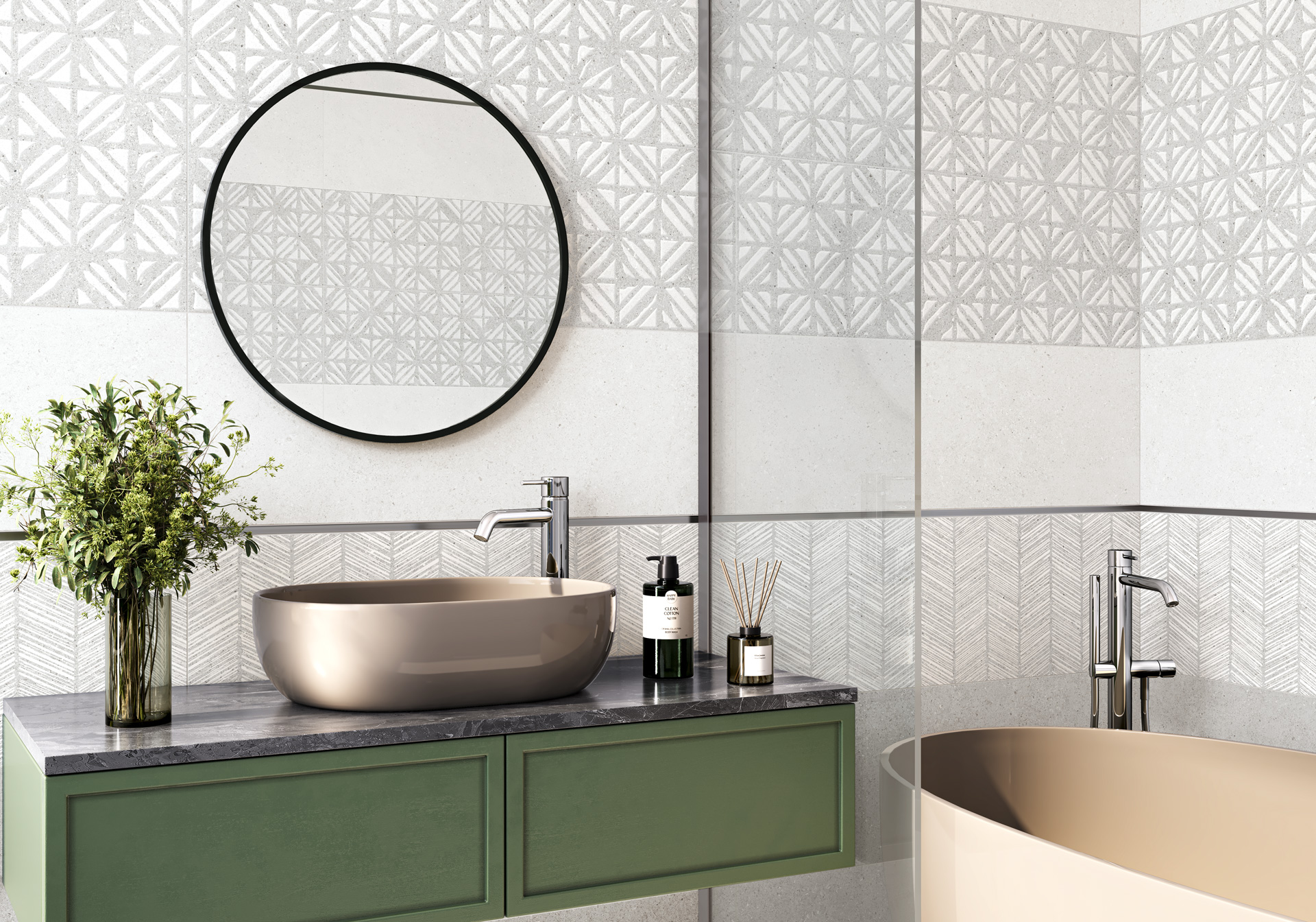 Керамическая плитка Alma Ceramica Амарант TWU3090AMT17R белый 30x90