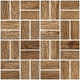 Мозаика Grasaro Italian Wood Dark Brown 24.5x24.5 G-252/SR/m12/245x245x10