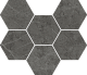 Мозаика Italon Charme Evo Antracite Hexagon 25x29